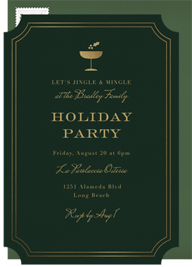 'Gleaming Glass' Holiday Party Invitation