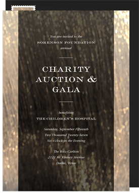 'Elegant Shimmer' Gala Invitation