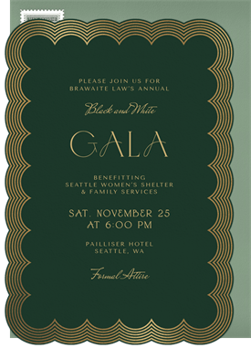 'Scalloped Foil' Gala Invitation