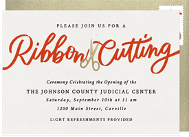 'Golden Scissors' Business Invitation