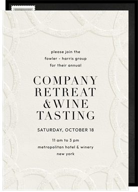 'Brushed Swirls' Company Retreat Invitation