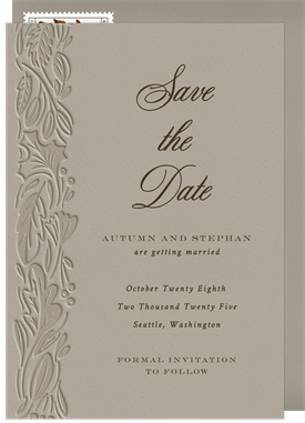 'Autumn Press' Wedding Save the Date