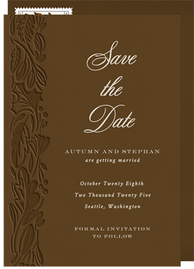 'Autumn Press' Wedding Save the Date