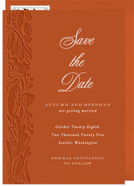 'Autumn Press' Wedding Save the Date