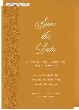 'Autumn Press' Wedding Save the Date