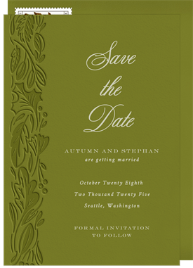 'Autumn Press' Wedding Save the Date