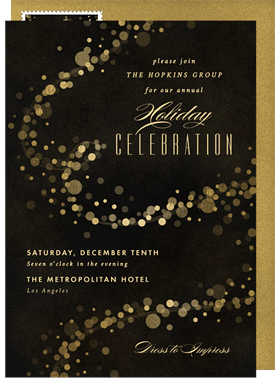 'Glittering Lights' Business Holiday Party Invitation