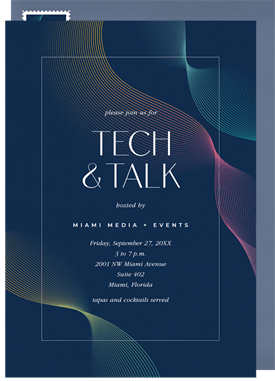 'Line Flow' Business Invitation
