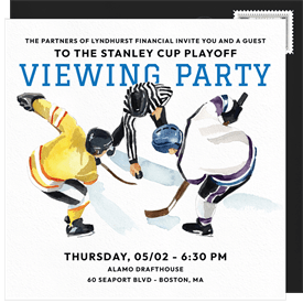 'Hand Painted Hockey' Company Retreat Invitation