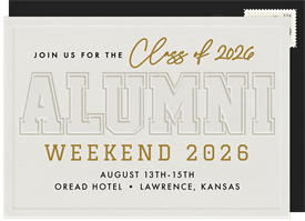'Letterpressed Alumni' Business Invitation