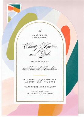 'Artful Arch' Gala Invitation