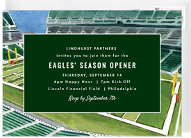 'Football Stadium' Company Retreat Invitation