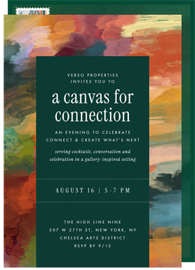 'Sophisticated Strokes' Business Invitation