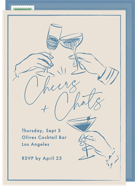 'Doodled Cheers' Happy Hour Invitation