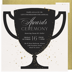 'Sparkling Trophy' Awards Ceremony Invitation
