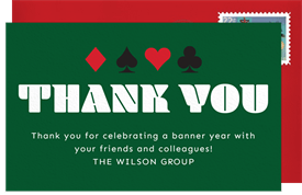 'Bold Casino Night' Business Thank You Note