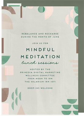 'Geometric Balance' Company Retreat Invitation