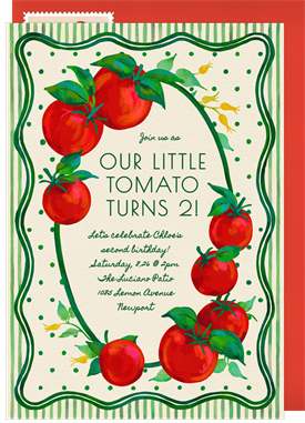 'Pomodoro' Kids Birthday Invitation