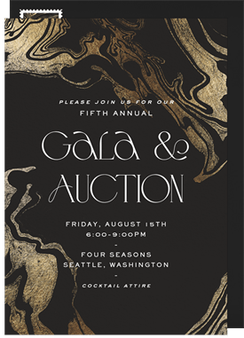 'Metallic Swirl' Gala Invitation