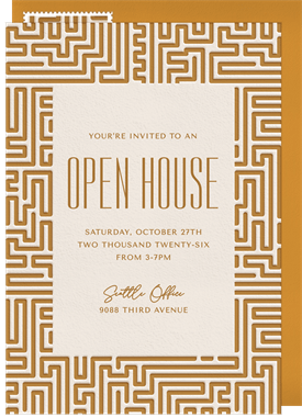 'Midcentury Maze' Open House Invitation