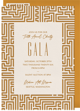 'Midcentury Maze' Gala Invitation