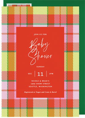 'Festive & Cozy' Baby Shower Invitation