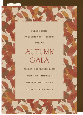 'Autumn Leaves' Gala Invitation