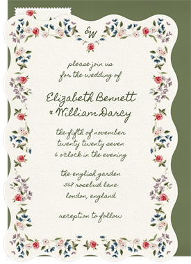 'Flowering Frame' Wedding Invitation