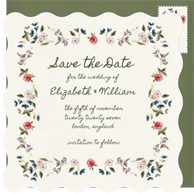 'Flowering Frame' Wedding Save the Date