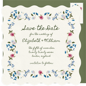 'Flowering Frame' Wedding Save the Date