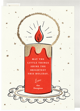 'Charming Candlelight' Christmas Greetings Card