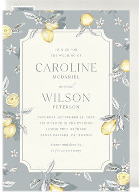 'Citrus Limon' Wedding Invitation