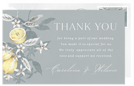 'Citrus Limon' Wedding Thank You Note