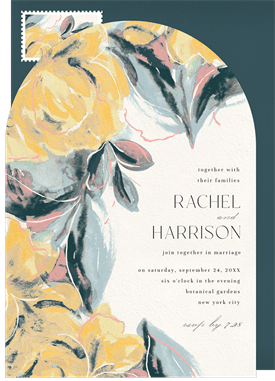 'Bold Florets' Wedding Invitation