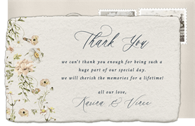 'Delicate Romance' Wedding Thank You Note