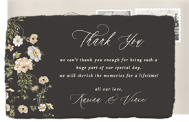 'Delicate Romance' Wedding Thank You Note