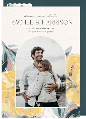 'Bold Florets' Wedding Save the Date
