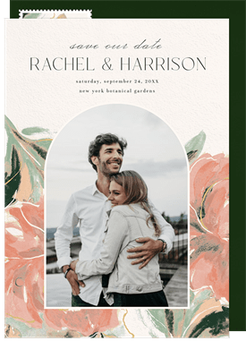 'Bold Florets' Wedding Save the Date