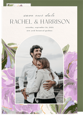 'Bold Florets' Wedding Save the Date