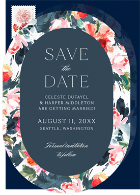 'Vibrant Fleurs' Wedding Save the Date