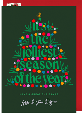 'Jolly Tree' Christmas Greetings Card
