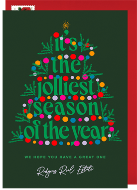 'Jolly Tree' Business Holiday Greetings Card