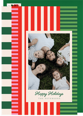 'Bold Stripes' Holiday Greetings Card