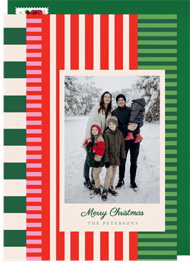 'Bold Stripes' Christmas Greetings Card