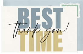 'Cake Wine & Dine' Adult Birthday Thank You Note