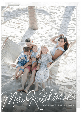 'Scripted Mele Kalikimaka' Christmas Greetings Card