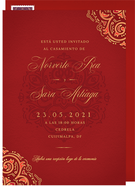 'Mehndi' Wedding Invitation
