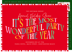 'Funky Festivities' Business Holiday Party Invitation