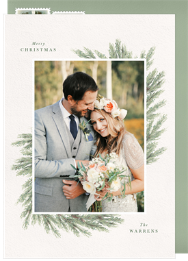 'Illustrated Sprigs' Christmas Greetings Card