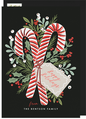 'Candy Cane Bouquet' Holiday Greetings Card